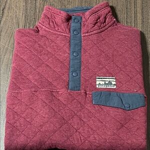 Patagonia Men's Maroon quarter snap Turtleneck Sweater med *see description